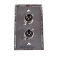 thumbnail image 2 of Seismic Audio Stainless Steel Wall Plate - One XLR Male and One XLR Female Connector Silver - SA-PLATE32, 2 of 2
