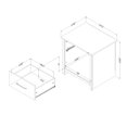 thumbnail image 4 of South Shore Fernley 1-Drawer Nightstand for Adult, in White Pine, 4 of 13