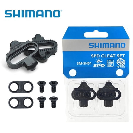 Shimano SM-SH51 Bike Cleats SPD SL Mountain Bike Pedal Set for Peloton Indoor Cycling Clips/Mountain Bike