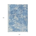thumbnail image 3 of HomeRoots 586143 10 x 14 ft. Floral Washable Indoor & Outdoor Rectangle Area Rug, Denim Blue & Sky Blue, 3 of 5