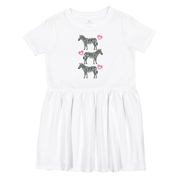 Inktastic Zebra Cute Safari Animal Girls Toddler Dress