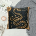 thumbnail image 2 of .Throw Pillow Bohemian Snake Print on Premium Polyester Fabric and Shape Retaining Insert., 2 of 5