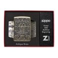 thumbnail image 3 of Zippo Armor Antique Brass Book of the Dead Pocket Lighter, 3 of 9