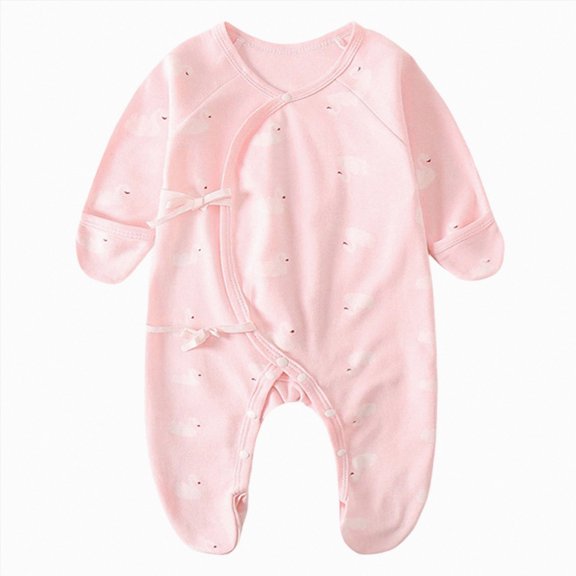 CAUYDY Preemie Boy Coming Home Outfits Baby Clothing Fall Winter Newborn Long Sleeve Sleepers Infant Boys Cute Romper Bodysuit 0 3 6 9 12 18 24 Months Pink for Sizes 1-3 Months