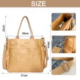 thumbnail image 2 of Bolso de mano estilo tote de cuero vintage para mujer, bolso de hombro, regalo de San Valentín, 2 of 8