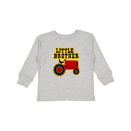 

Inktastic Red Tractor Little Brother Gift Toddler Boy Girl Long Sleeve T-Shirt