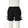 thumbnail image 3 of iiniim Kids Girls Ruffled Lace Hem Bloomer Shorts Breathable Safety Pants Black 150, 3 of 7