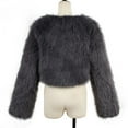thumbnail image 7 of Ofreoo Womens Fur Coat Warm Long Faux Fur Solid V-neck Jacket,Holiday,Wedding,Party Christmas Gift, 7 of 7