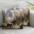 thumbnail image 3 of Orinice Bear Mountain Stream Wilderness Graphic Decorative Cushion Throw Pillow Cover 18x18in, 3 of 5