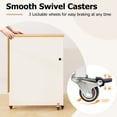 thumbnail image 6 of Topbuy Sewing Machine Table with Charging Station Folding Sewing Cabinet w/Lockable Casters White & Natural, 6 of 10