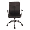 thumbnail image 2 of Chaise en Similicuir Noire avec Base Chromée, 2 of 6