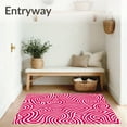thumbnail image 3 of ODIKA 2'x3' Machine Washable Non-Slip Area Rug, Festive Striped Peppermint Swirl Patterned Welcome High Traffic Rug, Pink, 628536, 3 of 7