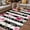 Pink, variant on Pink Roses Outdoor Rug for Patio/Deck/Porch, Non-Slip Large Area Rug 6 x 9 Ft, Romantic Flowers Leaves Floral Black Stripes Indoor Outdoor Rugs Washable Area Rugs, Camping Rug Carpet Runner