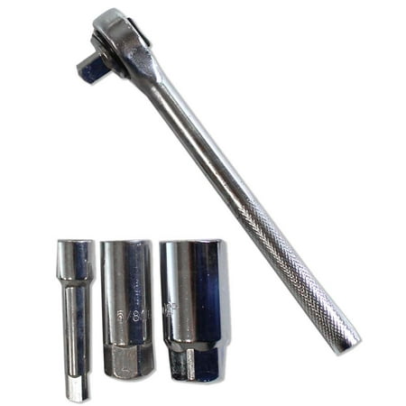 - 4 Piece Steel Tune-Up Kit With Reversible Ratcheting Handle