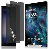 [2 Pack] Cnarery 28° Matte Privacy Screen Protector for Samsung Galaxy S23 Ultra 6.8 Inch, Fingerprint Sensor Compatible, Anti-Glare Full Adhesive Flexible Film (Not Glass)