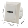 thumbnail image 4 of ckepdyeh HM-1 Square Counter Digital 0-99999.99 Gauge 0.3W AC220-240V / 50Hz AC Hour Meter Hourmeter White, 4 of 7