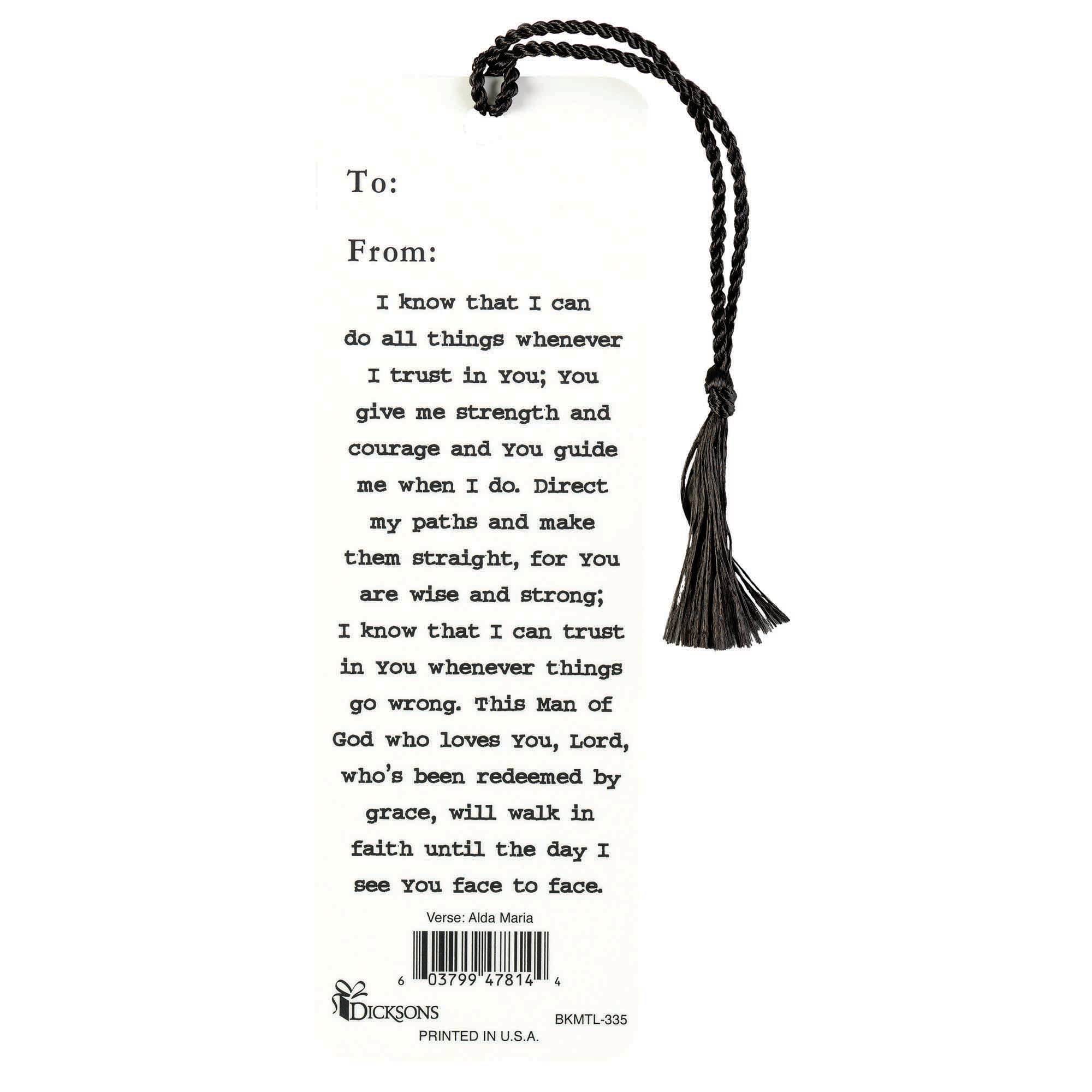 Dicksons Dad Woodgrain Brown 6 x 2 Laminated Cardstock Bookmark with Tassel Pack of 12
