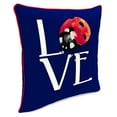 thumbnail image 5 of Jordan Manufacturing 16" x 16" Love Ladybug Navy Novelty Square Outdoor Throw Pillow with Welt, 5 of 8
