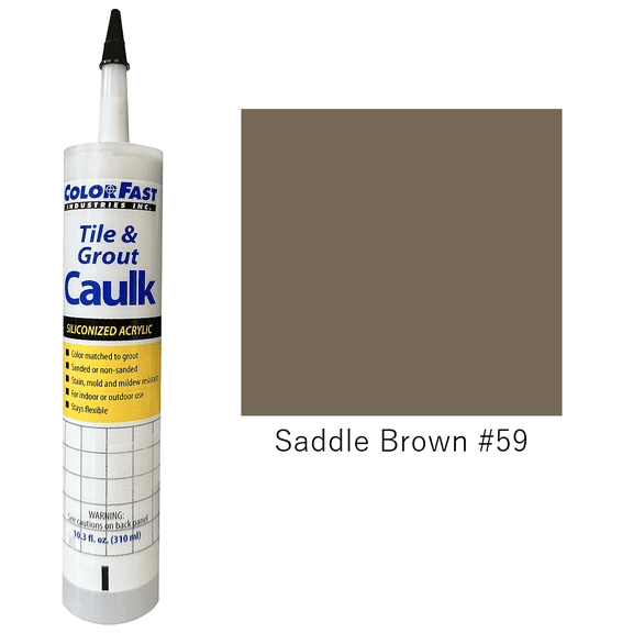 ColorFast Latex Caulk - Made to Match CBP Saddle Brown - Sanded Texture