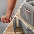 thumbnail image 5 of Timbernest 107" Oversized L-Shaped Cloud Couch, 7 in 1 Corduroy Modular Sectional Sofa for Living Room, Convertible Sleeper Sofa Bed with Side Pockets, No Assembly, Gray, 5 of 13