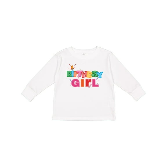 Inktastic Birthday Girl Letters Girls Long Sleeve Toddler T-Shirt