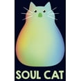 thumbnail image 2 of Men's Soul Rainbow Cat  Graphic Tee Navy Blue Large, 2 of 5