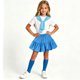 thumbnail image 5 of Odeerbi Niñas 4 Piezas Preppy Traje Manga Corta Camiseta + Falda Plisada En Capas + Chal + Calcetines Escenario Conjunto de Rendimiento, 5 of 8