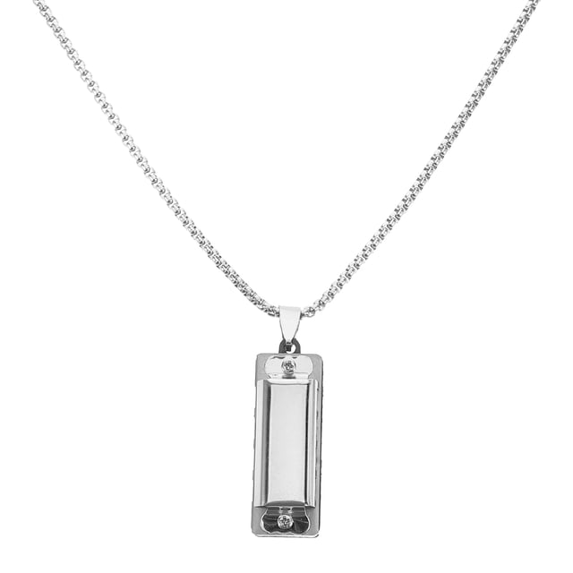 Collar con colgante de armónica portátil para amantes de la música. Accesorio ligero y único para hombres y mujeres.
