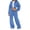 Blue, variant on CIENVNSTG Women 2 Piece Set Fall Clothes Outfits Zipper Hooded Sweatshirt Set High Waist Ladies Sweatpants Set Streetwear Hot Pink M