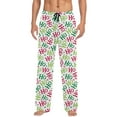 thumbnail image 3 of Mens Pajama Pants with Pockets Christmas Printed Mid Waisted Casual Pants with Drawstring and Comfortable Loose Pants Lounge Bottoms Soft Sleepwear, 3 of 7