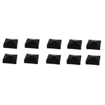 4X4 (True) (100mm) Fence Post Plastic Pyramid Post Cap For A Post Black - 10 Pack