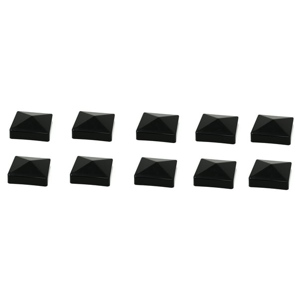 4X4 (True) (100mm) Fence Post Plastic Pyramid Post Cap For A Post Black