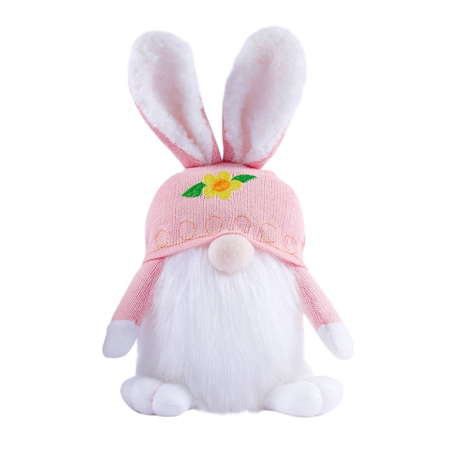 Pink Easter Luminous Rabbit Plush Doll For Home Desktop Decoration Glow Bunny Toy