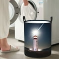 thumbnail image 6 of Uemuo Peggy's Cove Lighthouse Pattern Circular Laundry Hamper Basket with handles,Collapsible laundry basket,Large capacity laundry hamper,Laundry Organizer-Medium, 6 of 8