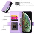 thumbnail image 4 of Allytechgroup for Apple iPhone XS Max Case Wallet, Retro PU Leather Slim Fit Business Style Magnetic Closure Cards Slots RFID Blocking Phone Case for Women Men, Purple, 4 of 6