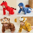 thumbnail image 2 of Lindos disfraces de Cosplay de mono, tigre y dinosaurio, mono de animales para niños y niñas, mamelucos para bebés, ropa para bebés, pijamas para niños Kigurumi, 2 of 5