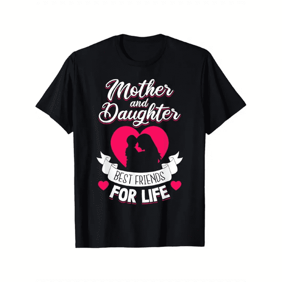 BESTLUCKY Quality Mother and daughter prints, Mother's Day T-shirts, design tops, everyday casual