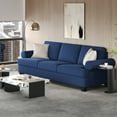 thumbnail image 3 of COPIAE 91 Inch Lawson Sofa with Extra Deep Seats Oversize, 3-Seat Sofa Couch, Couches for Living Room, Mid-Century Modern, Apartment Lounge, Blue Sofas for Living Room, 3 of 9