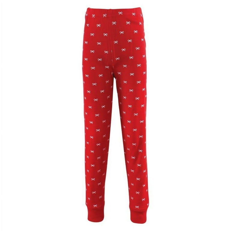 Hudson Baby Infant Girl Cotton Pajama Set, Red Truck Bows