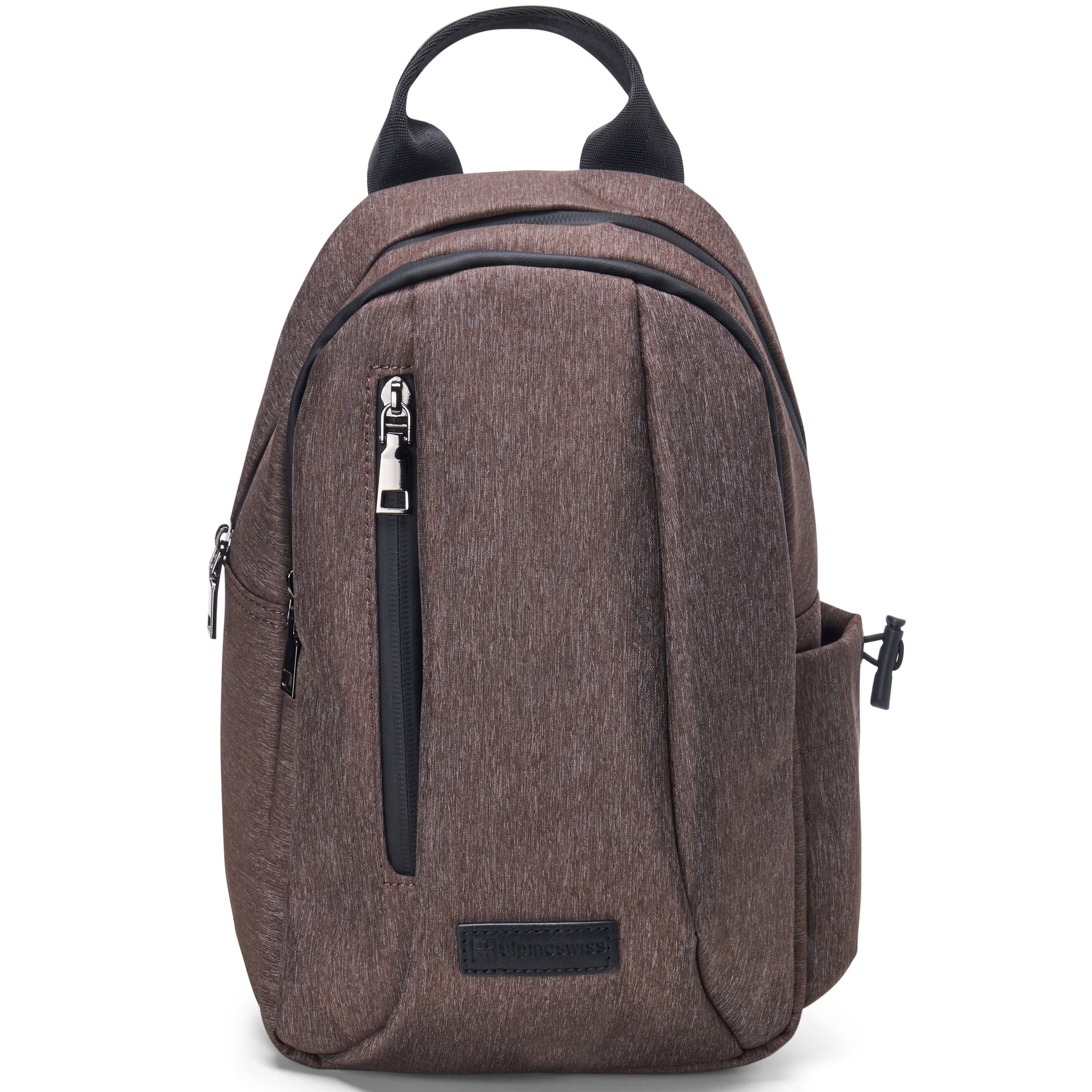Alpine Swiss Sling Bag Crossbody Backpack Chest Pack Casual Day Bag Shoulder Bag Brown 