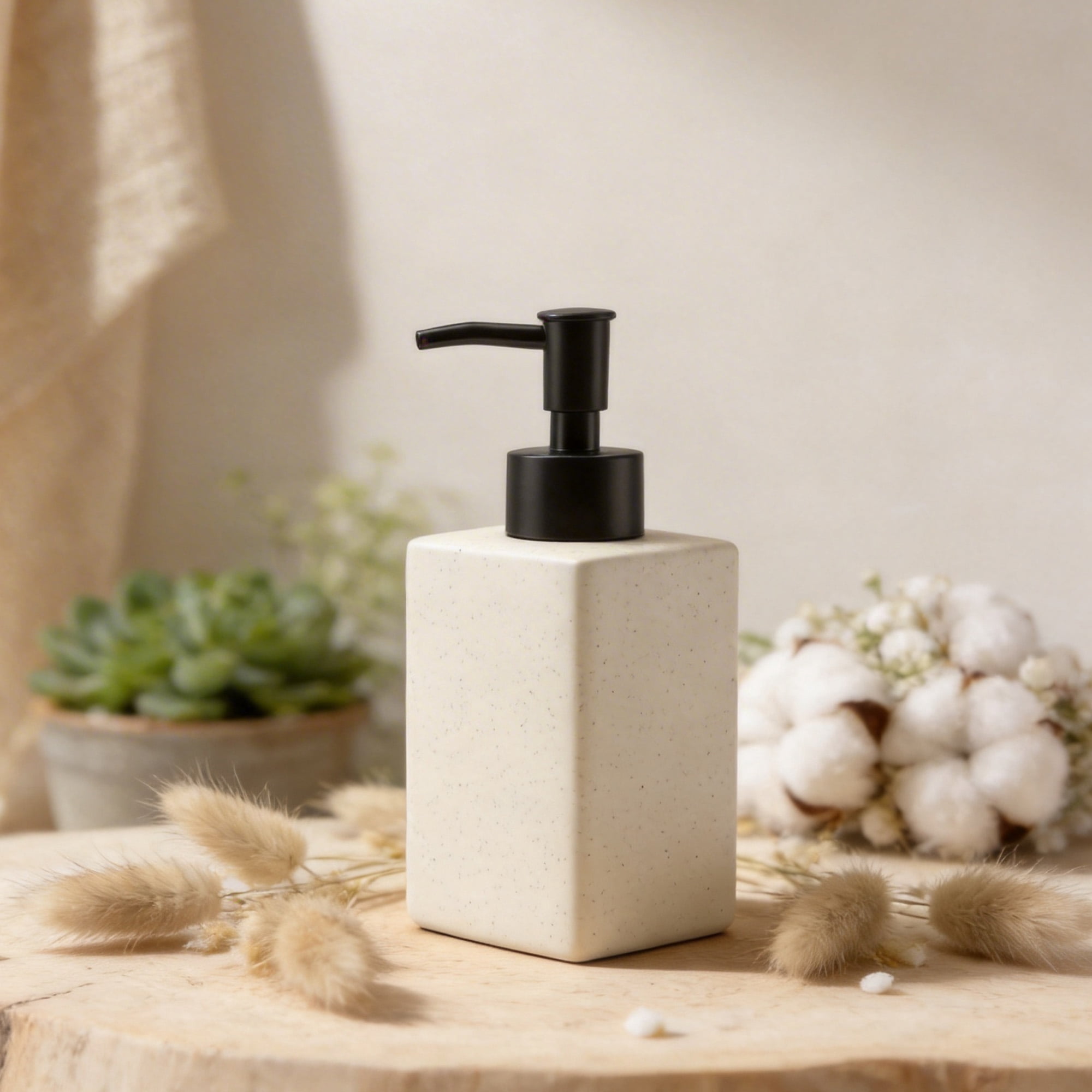 Soap Dispenser for Bathroom Kitchen, Ceramic Hand Soap Dispenser with Stainless Steel Pump, 11 oz/330ml Refillable Dish Dispensers for Hand soap, Lotion, Body Wash