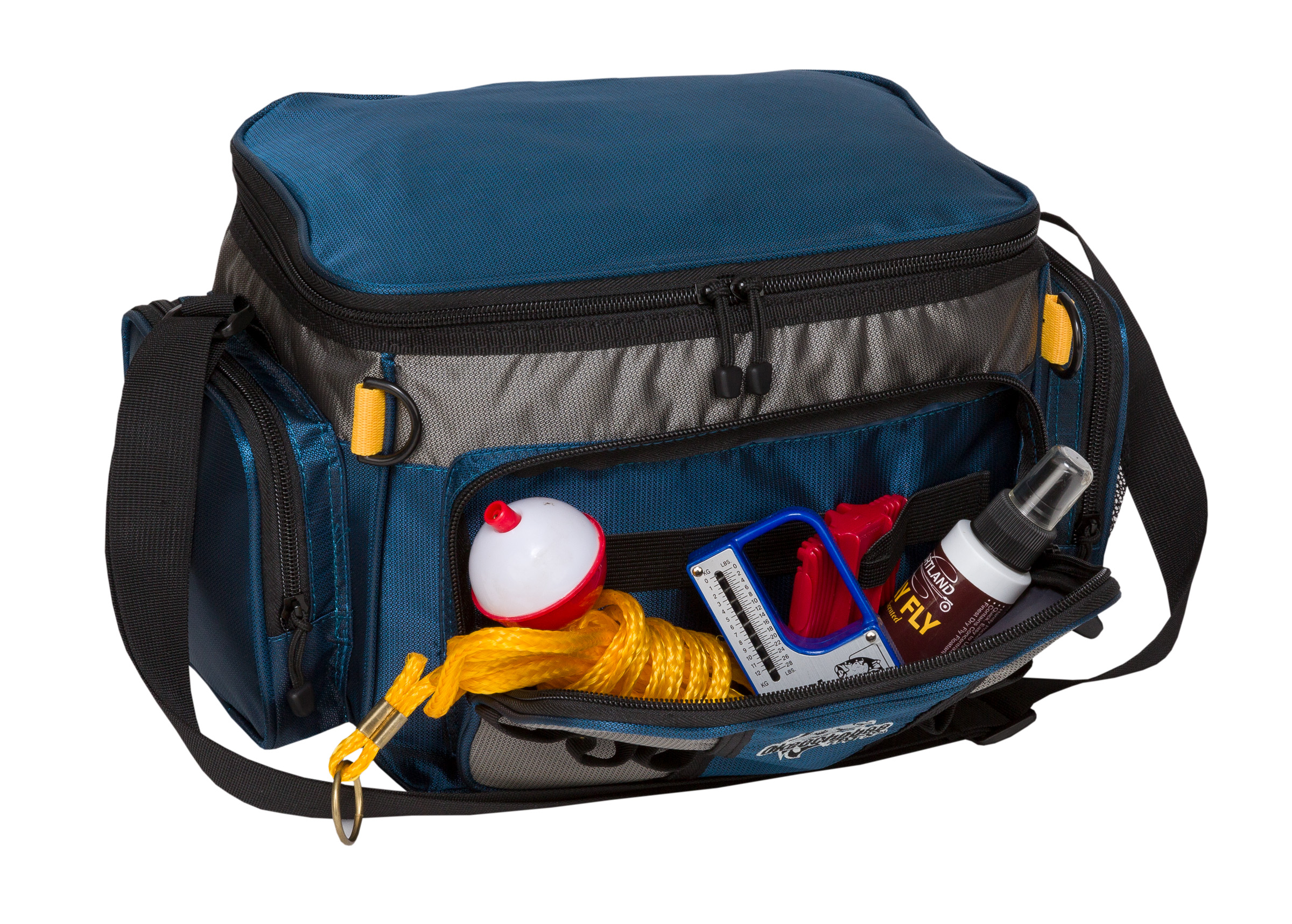 Okeechobee Fats Small Soft-Sided Fishing Tackle Bag with 2 Medium Utility Lure Boxes, Blue Polyester - image 5 of 12