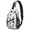 Bigfoot and Tree White Pattern-1, variant on Bigfoot and Tree White Pattern Sling Backpack, Unisex Daily Travel Sling Pack with Side Mesh Pockets, Breathable Padded Back Gift Ideas for Hiking Cycling Walking
