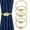 Gold, variant on BEL AVENIR Magnetic Jute Curtain Tiebacks, Decorative Drapery Holdbacks Bohemian Style Woven Tie-Backs with Exquisite Knot (Jute, 4 Pack)