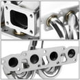 thumbnail image 2 of DNA Motoring TM-FF03ZT For 2000 to 2004 Ford Focus / Escape 2.0 Stainless Steel T25 Ram Horn Turbo Exhaust Manifold 01 02 03, 2 of 4