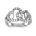 thumbnail image 1 of Sterling Silver CZ Heart Ring Size 8, 1 of 1