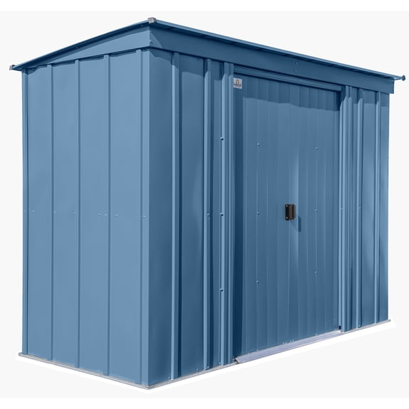 Classic Steel Storage Shed, 8X4, Blue Grey