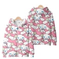 thumbnail image 4 of Sanrio-Chaqueta con capucha estilo informal con cremallera, cárdigan con diseños de dibujos animados bonitos impresos de Keroppi My Melody Cinnamoroll, 2023, 4 of 4