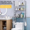 thumbnail image 3 of DAQI Estante de Ba&ntilde;o Sobre Inodoro, 3 Niveles Estantes Ahorro de Espacio de Ba&ntilde;o con Ganchos, Toallas Jabon Ducha Estante Repisa, Organizador de Almacenamiento de Ba&ntilde;o, 3 of 8