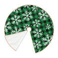 thumbnail image 2 of Daiia Christmas Pattern At Buffalo Plaid Drawing Merry Christmas Tree Skirt , Xmas Large Lace-up Tree Skirt, Santa Snowflakes Rustic Home Decorations New Year Party Farmhouse Decor-36", 2 of 7